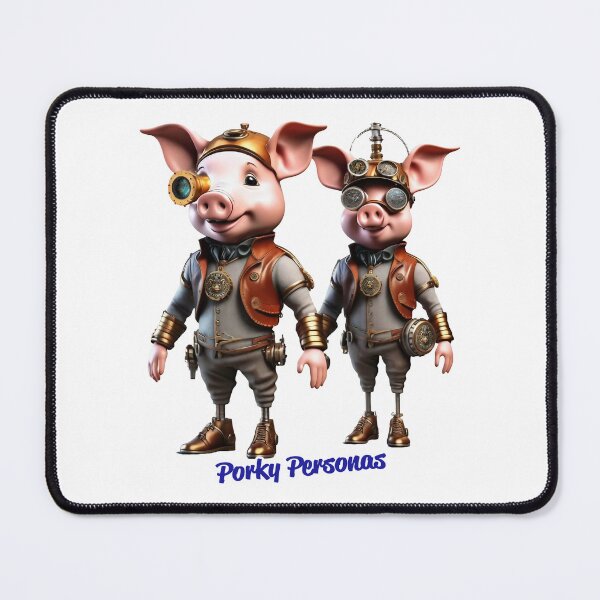 Item preview, Porky Personas Funny Pig Characters Steampunk designed and sold by Drone-tees.