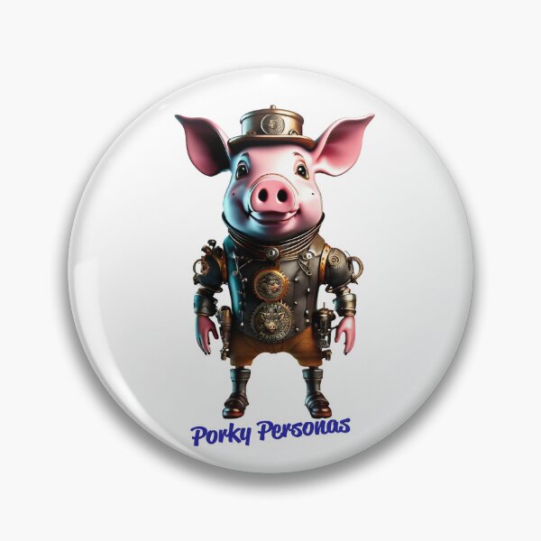 Item preview, Porky Personas Funny Pig Characters Steampunk designed and sold by Drone-tees.