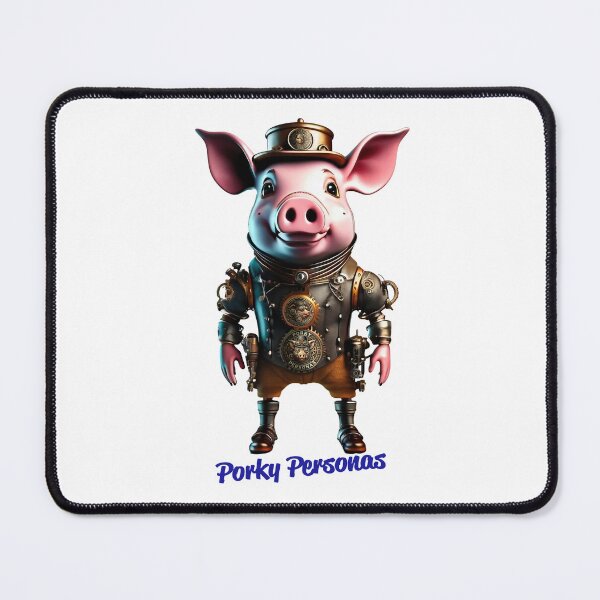 Item preview, Porky Personas Funny Pig Characters Steampunk designed and sold by Drone-tees.