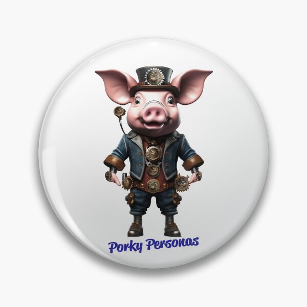 Item preview, Porky Personas Funny Pig Characters Steampunk designed and sold by Drone-tees.