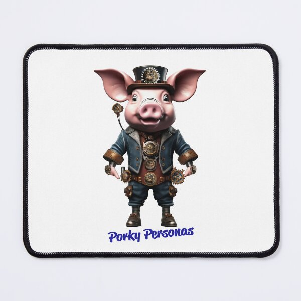 Item preview, Porky Personas Funny Pig Characters Steampunk designed and sold by Drone-tees.