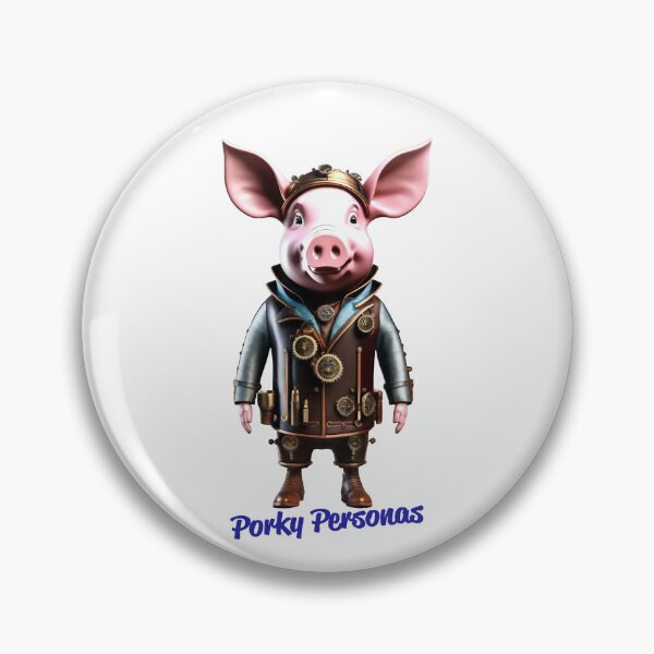 Item preview, Porky Personas Funny Pig Characters Steampunk designed and sold by Drone-tees.