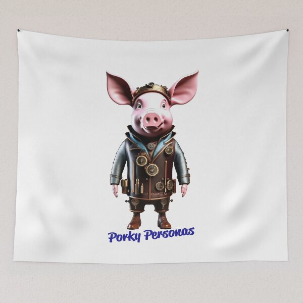 Item preview, Porky Personas Funny Pig Characters Steampunk designed and sold by Drone-tees.