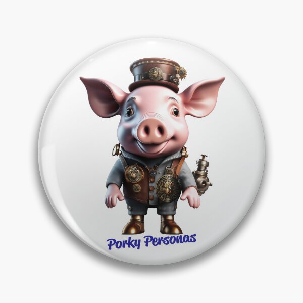 Item preview, Porky Personas Funny Pig Characters Steampunk designed and sold by Drone-tees.