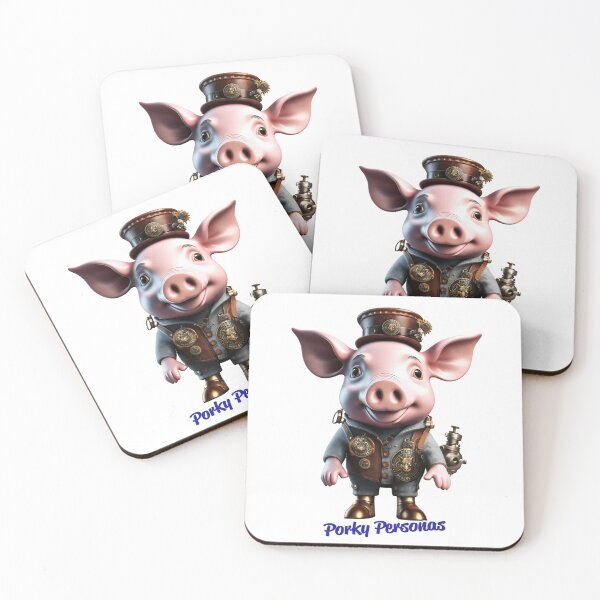 Item preview, Porky Personas Funny Pig Characters Steampunk designed and sold by Drone-tees.