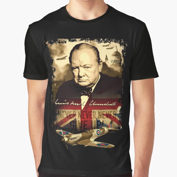 Vista previa del artículo con la obra «"Nunca, nunca, nunca, te rindas" Winston Churchill.», diseñado y vendido por trueblue2.