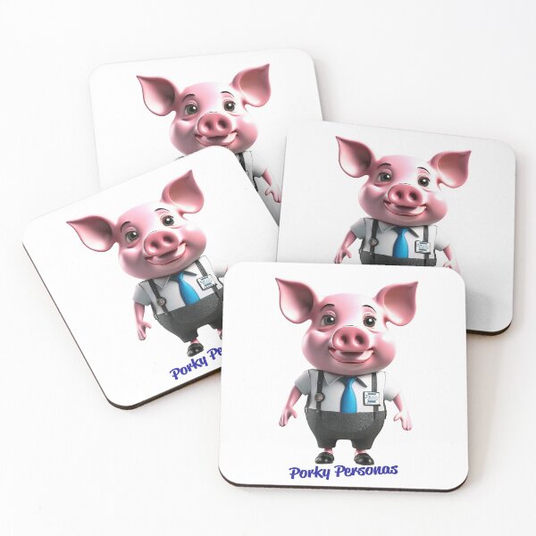 Item preview, Porky Personas Funny Pig Characters designed and sold by Drone-tees.