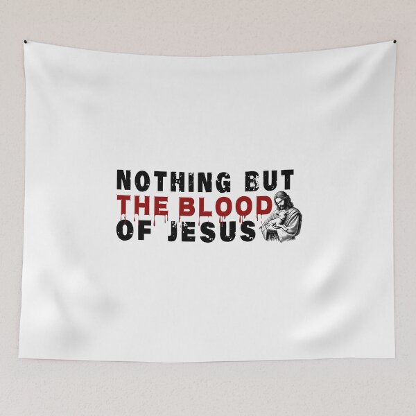 Item preview, Nothing But the Blood of Jesus Hoodie Graphic, christian desing, easter design designed and sold by YOBOHO11.
