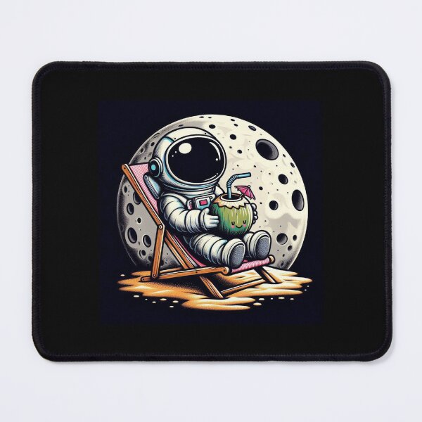Item preview, Astronaut Relaxing on the Moon – Cosmic Beach Vibes designed and sold by TrilogyMerch.