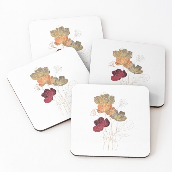 Item preview, Flowers In One Line Art Style & Boho Style - Vibrat Colors, Without Background (no. 1) designed and sold by Animals, Nature & Landscapes.