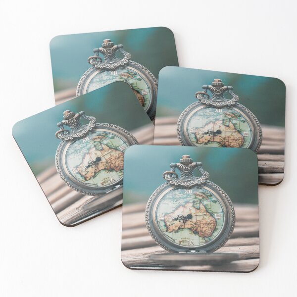 Item preview, Blue-Green Antique Pocket Watch with Australian Map designed and sold by CountyKent.