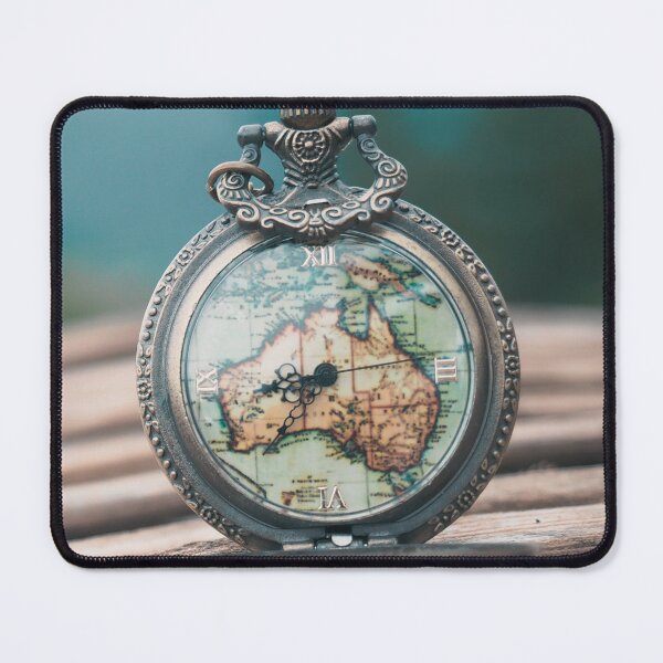 Item preview, Blue-Green Antique Pocket Watch with Australian Map designed and sold by CountyKent.