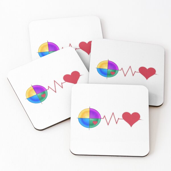 Item preview, "Colorful Sphere & Heartbeat Love Symbol – Vibrant Abstract Digital Art" designed and sold by IINSPIRA.