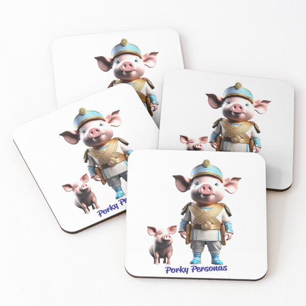 Item preview, Porky Personas Funny Pig Characters designed and sold by Drone-tees.