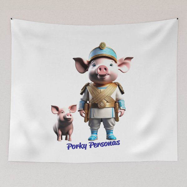 Item preview, Porky Personas Funny Pig Characters designed and sold by Drone-tees.