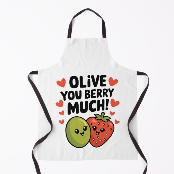 Item preview, Olive You Berry Much! Funny Strawberry Olive Food Pun designed and sold by PMCreative.