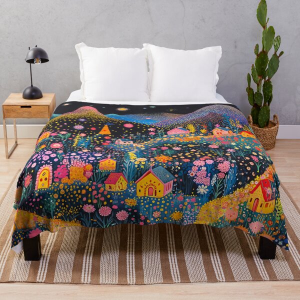 Item preview, Polka Dot Mountains Floral Landscape designed and sold by Neika Shimm Designs.