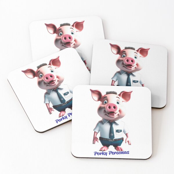 Item preview, Porky Personas Funny Pig Characters designed and sold by Drone-tees.
