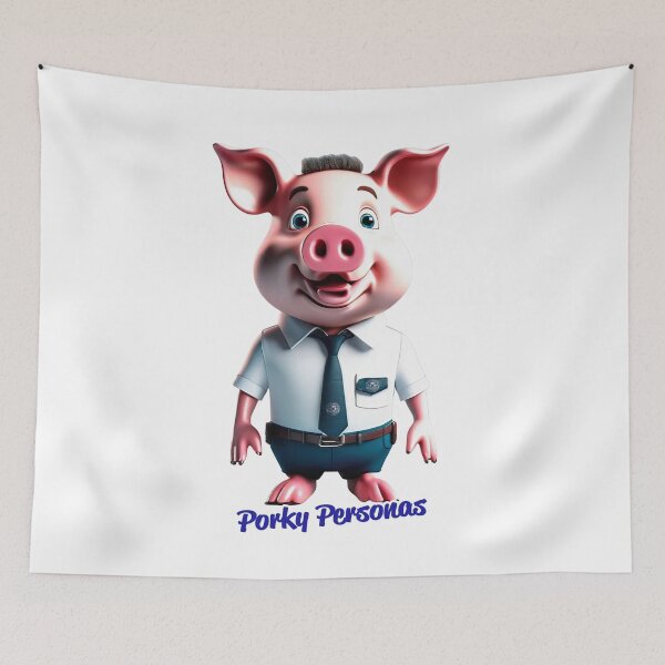 Item preview, Porky Personas Funny Pig Characters designed and sold by Drone-tees.