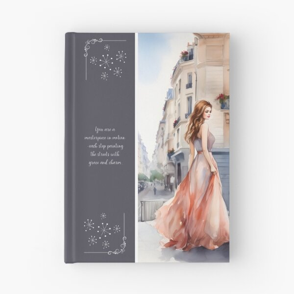 Item preview, Grace in Motion – Elegant Parisian Watercolor Notebook designed and sold by BlissWishes.