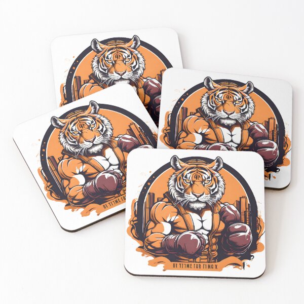 Item preview, tiger in boxing gloves designed and sold by Karaz's Animal Kingdom.