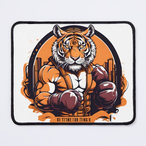 Item preview, tiger in boxing gloves designed and sold by Karaz's Animal Kingdom.
