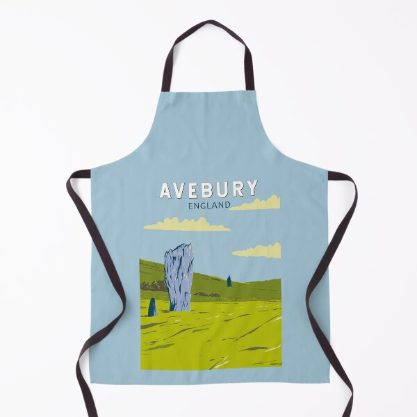 Item preview, Avebury England Travel Art Vintage designed and sold by KrisSidDesigns.