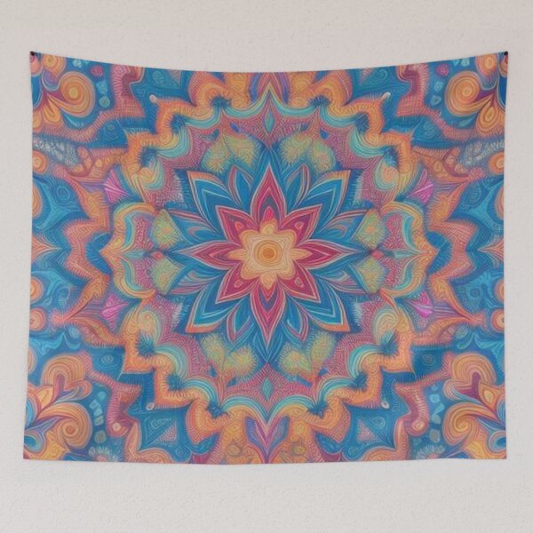 Item preview, pattern colorful mandala designed and sold by Only Good Vibes.