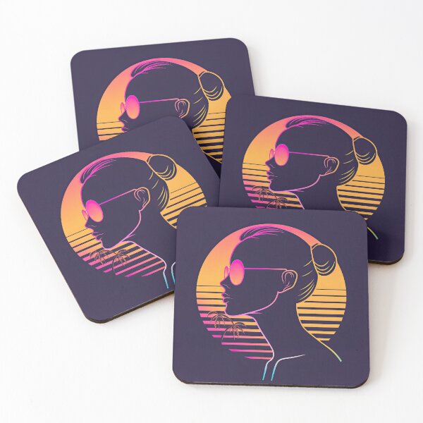 Item preview, Synthwave Sunset Girl designed and sold by SvetlanaArt.