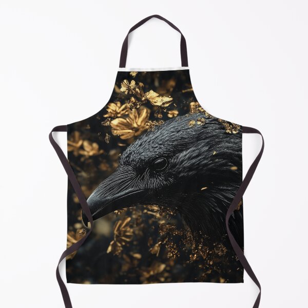 Item preview, Raven with Flowers in Black and Gold designed and sold by Nakolepsi.