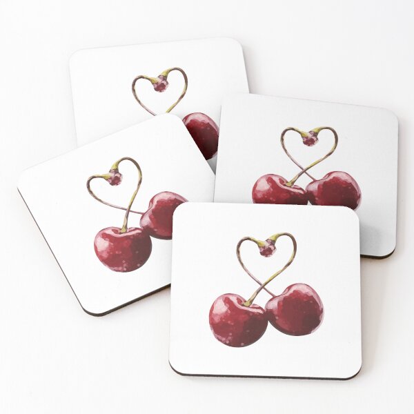 Item preview, Heartfelt Cherry Pair Illustration designed and sold by toronjanino.