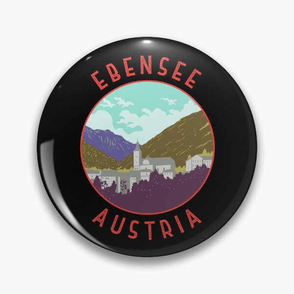 Item preview, Ebensee Austria Retro Distressed Circle designed and sold by KrisSidDesigns.
