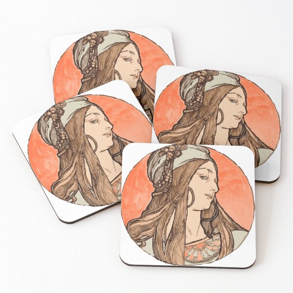 Item preview,  Assertive Lady by Alphonse Mucha Sticker - Art Nouveau Boldness designed and sold by QuteStuffHere.