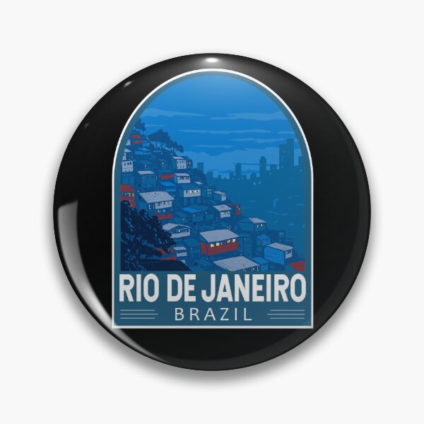 Item preview, Rio De Janeiro Brazil Favela Travel Art Emblem designed and sold by KrisSidDesigns.