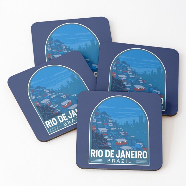 Item preview, Rio De Janeiro Brazil Favela Travel Art Emblem designed and sold by KrisSidDesigns.