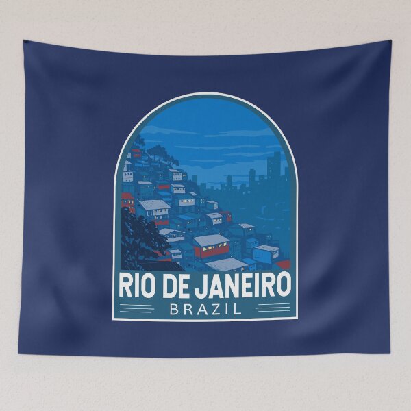 Item preview, Rio De Janeiro Brazil Favela Travel Art Emblem designed and sold by KrisSidDesigns.