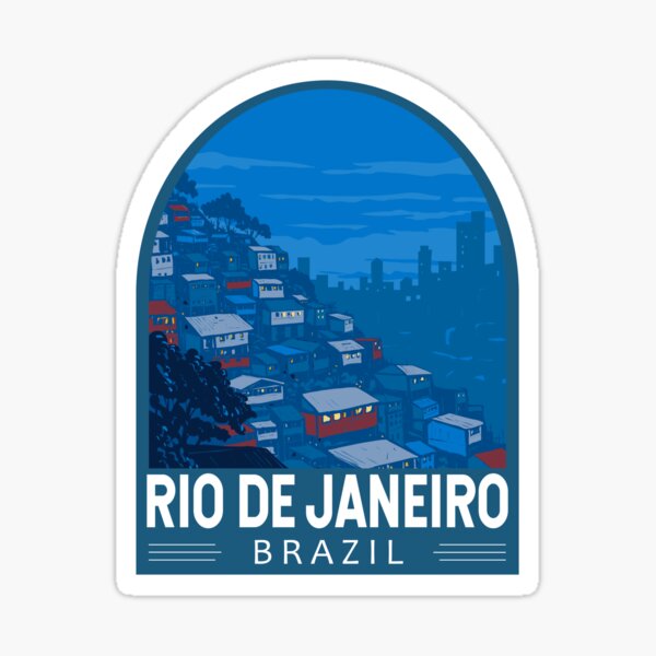 Item preview, Rio De Janeiro Brazil Favela Travel Art Emblem designed and sold by KrisSidDesigns.