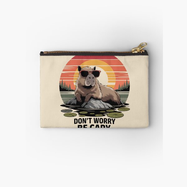 Item preview, Retro Don’t Worry Be Capy Cute Vintage Capybara designed and sold by AniArtPL.