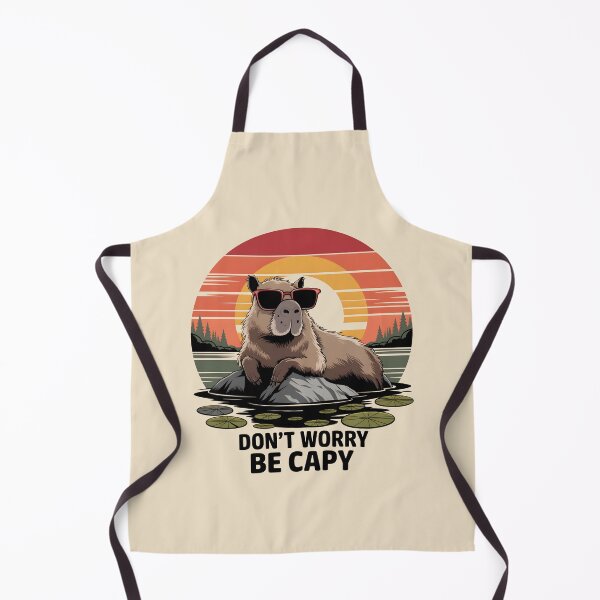 Item preview, Retro Don’t Worry Be Capy Cute Vintage Capybara designed and sold by AniArtPL.