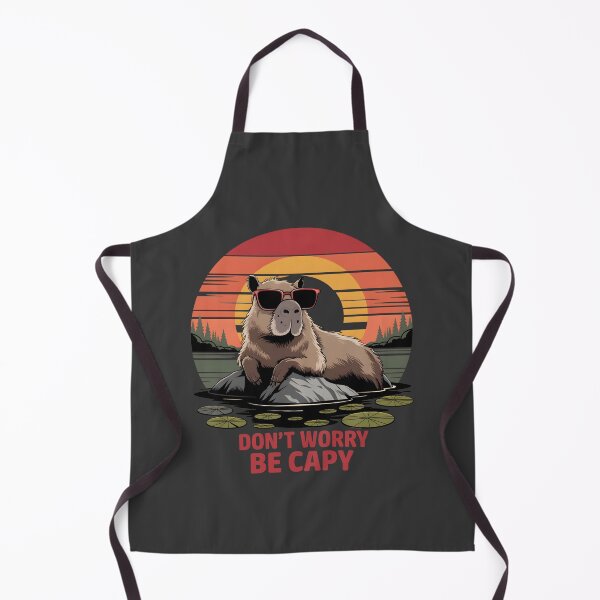 Item preview, Retro Don’t Worry Be Capy Cute Vintage Capybara designed and sold by AniArtPL.