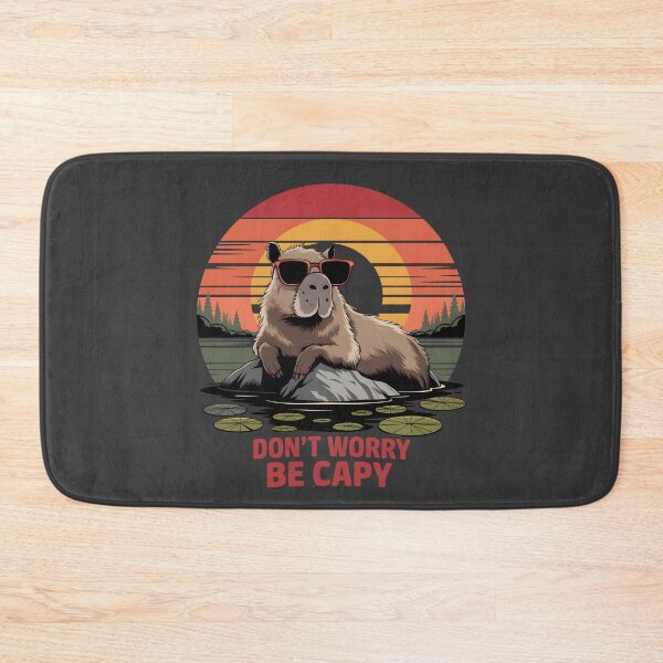 Item preview, Retro Don’t Worry Be Capy Cute Vintage Capybara designed and sold by AniArtPL.