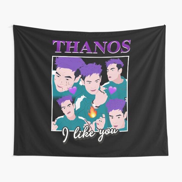 Aperçu de l'œuvre Je t'aime Thanos des années 90 Squid Game 2 Netflix créée et vendue par KamiTrendz.