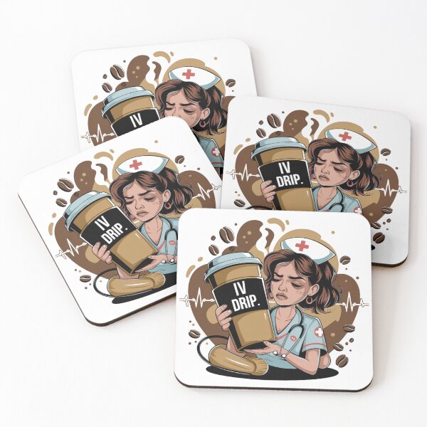Item preview, Nurses Run on Coffee & Chaos Sticker designed and sold by Cheerhub.