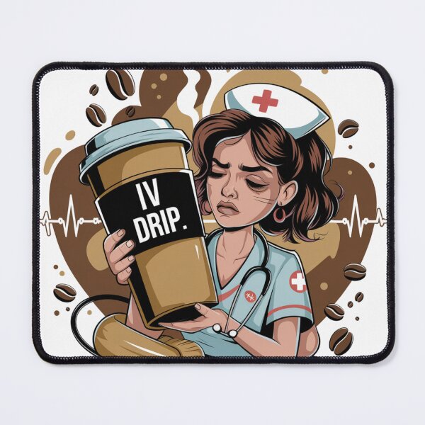 Item preview, Nurses Run on Coffee & Chaos Sticker designed and sold by Cheerhub.