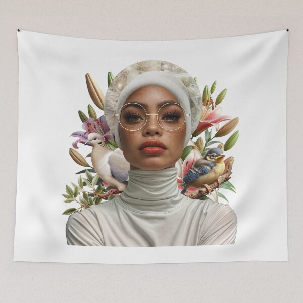 Item preview, Collage Wall Art T-shirt Design: GIRL WITH FRECKLES designed and sold by ForeverPrintsOK.