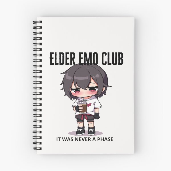 Item preview, Elder Emo Club It Was Never a Phase funny gifts for Nostalgia, Early 2000s pop Punk designed and sold by Printek.