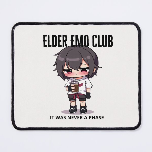 Item preview, Elder Emo Club It Was Never a Phase funny gifts for Nostalgia, Early 2000s pop Punk designed and sold by Printek.