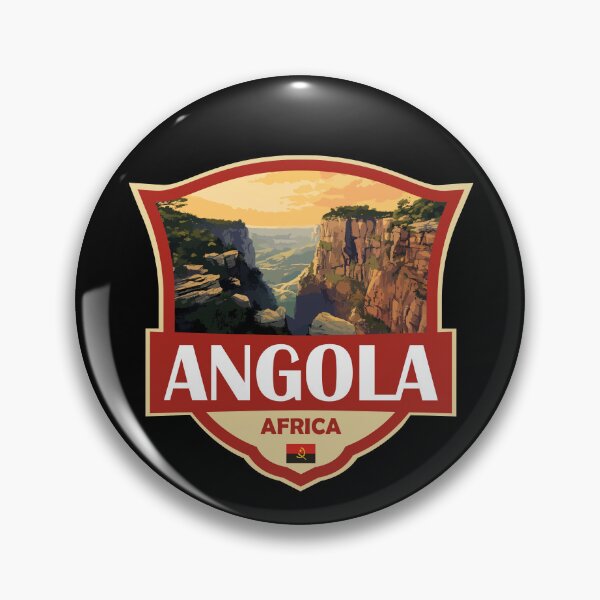 Item preview, Angola Illustration Retro Badge designed and sold by KrisSidDesigns.