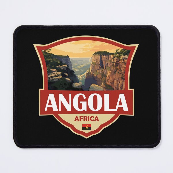 Item preview, Angola Illustration Retro Badge designed and sold by KrisSidDesigns.