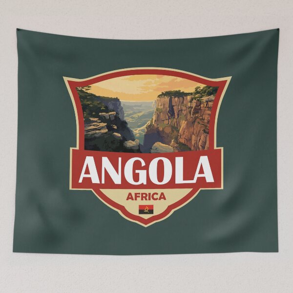 Item preview, Angola Illustration Retro Badge designed and sold by KrisSidDesigns.